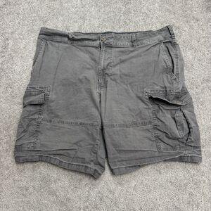 Izod Saltwater Cargo Shorts Mens 40x10.5 Gray Stretch Cotton Casual Outdoor